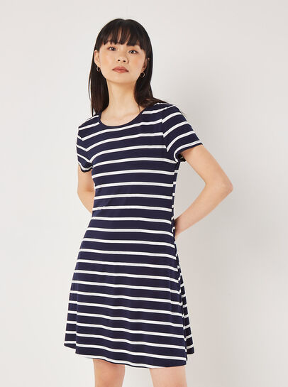 Stripe Jersey Mini Dress