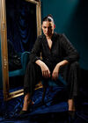 Curve Sequin Shirt, Black, large