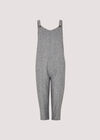 Pinstripe Tie Shoulder Jumpsuit, Navy, large