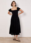 Self Check Midi Dress, Black, large