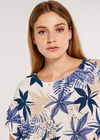 Ornamental Leaf Top, Blue, large