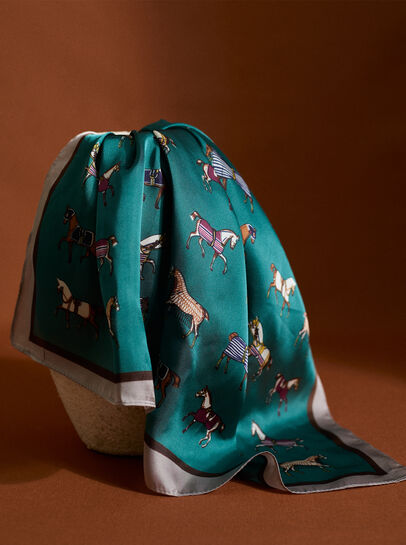 Printed Satin Scarf