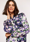 Floral Print Shirt, Lilac, large