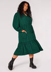 Curve Animal Print Midaxi Dress, Green, large