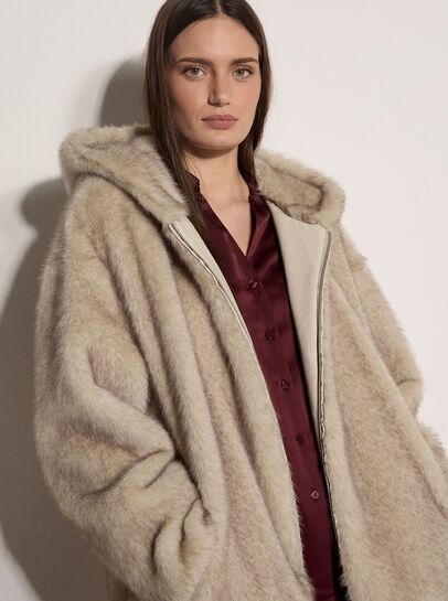 Soft Faux Fur Hooded Jacket