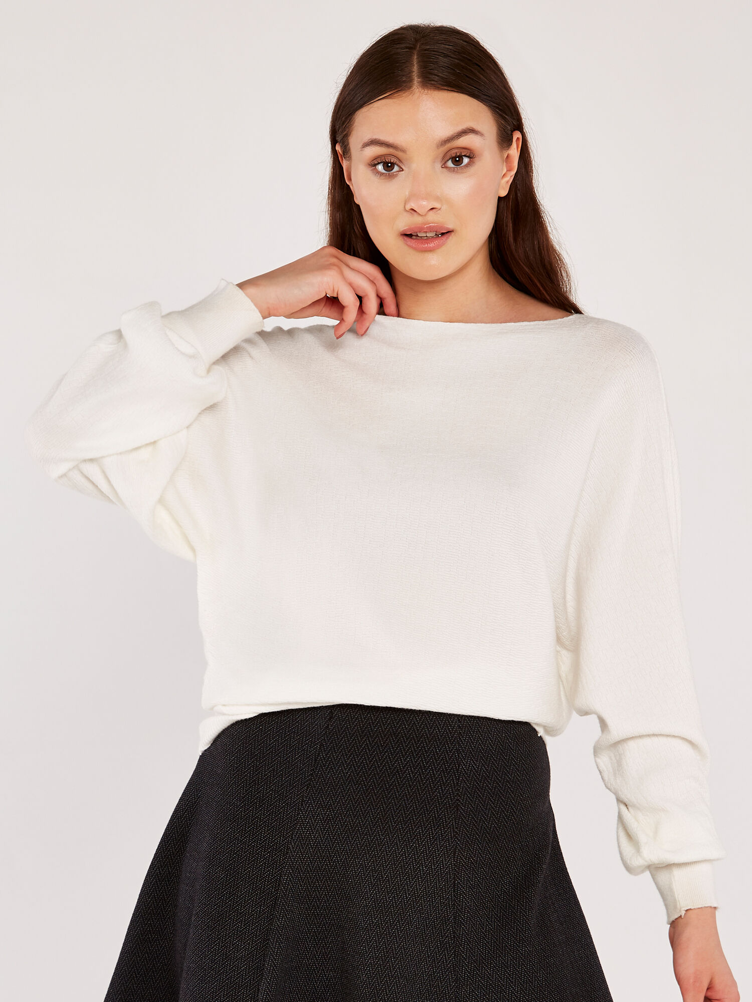 Cream batwing jumper new arrivals