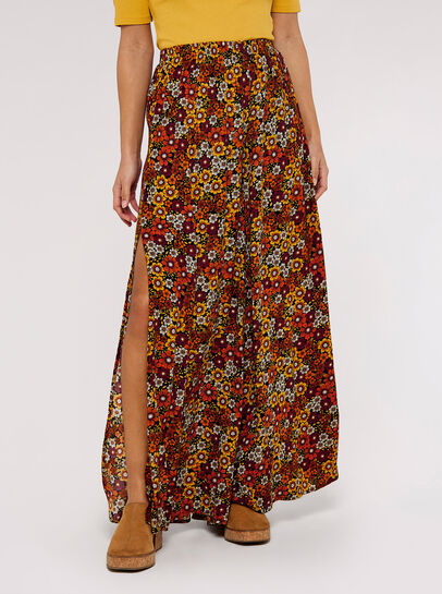 Floral Side Slit Palazzo