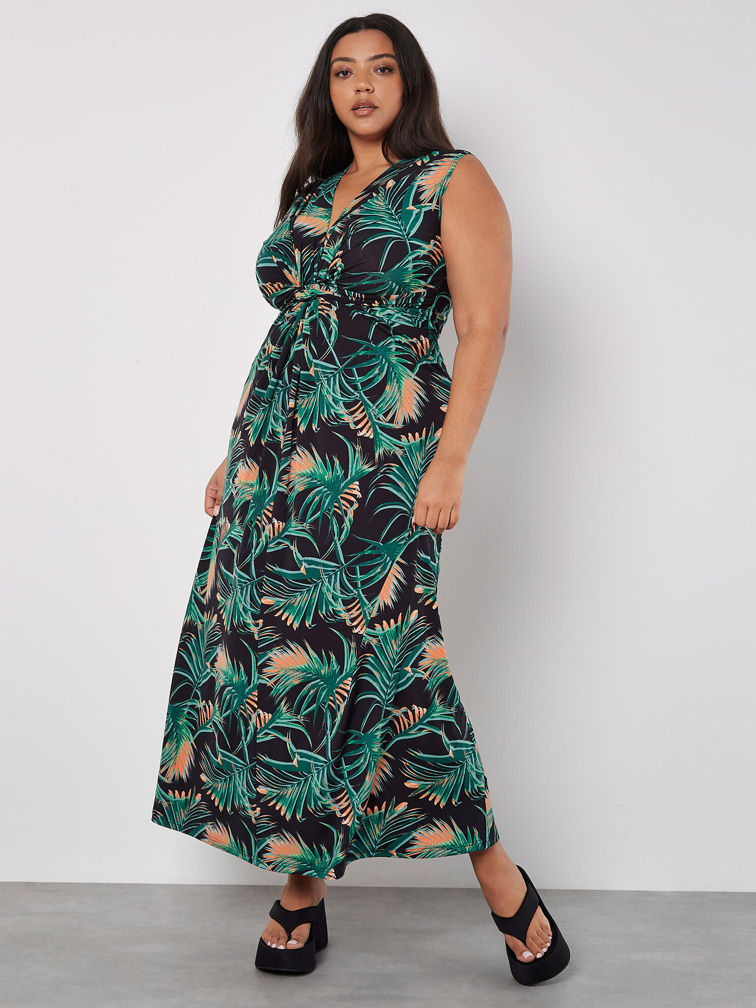 Robe longue feuille de palmier outlet