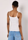 Jersey Cami Top, White, large