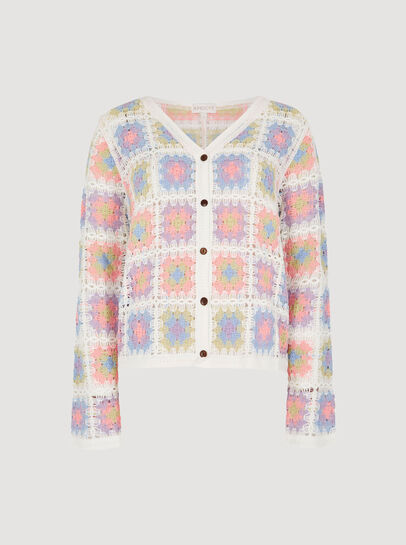 Multi Crochet Squares Cardigan