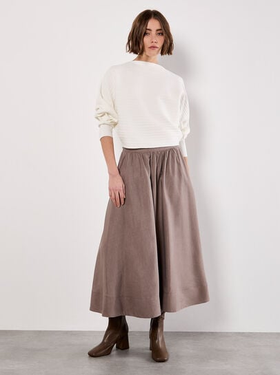 Rib Knit Batwing Jumper