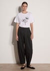 Born To Bloom Floral Cotton T-Shirt, Black, large