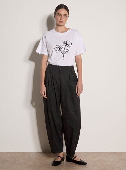 Born To Bloom Floral Cotton T-Shirt