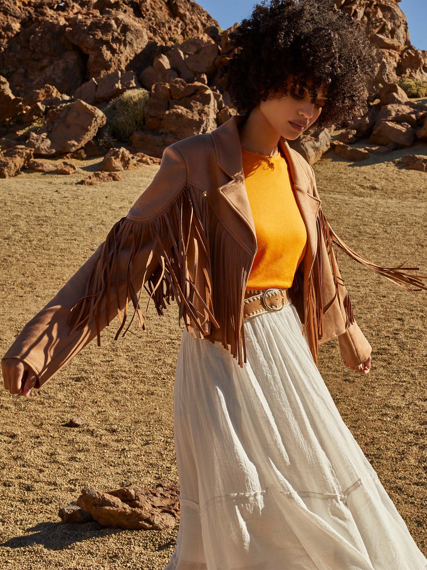 Suede fringe clearance jacket