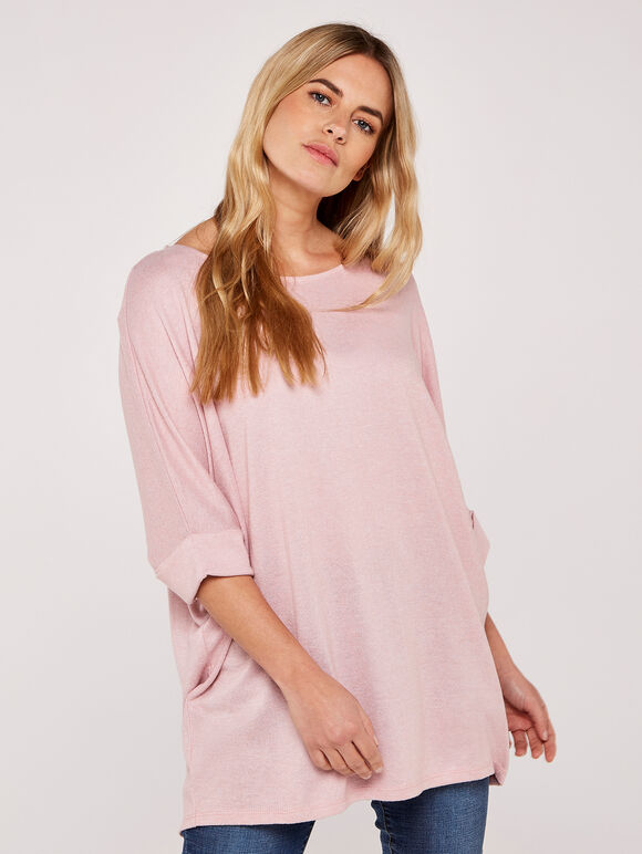 Soft Touch Batwing Top, Pink, large