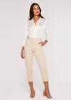 Long Sleeve Satin Shirt, White, large