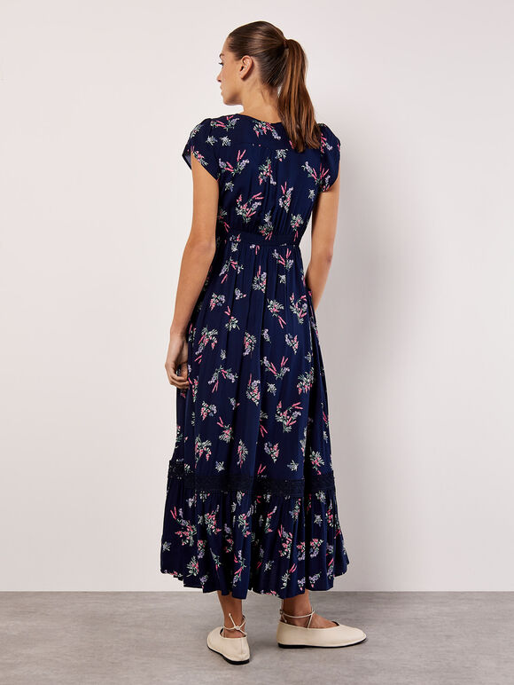 Botanical Bunches Maxi Dress, Navy, large