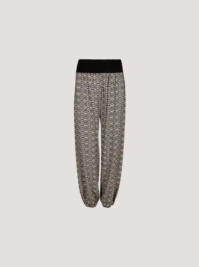 Cotton Blend Ikat Tapered Joggers