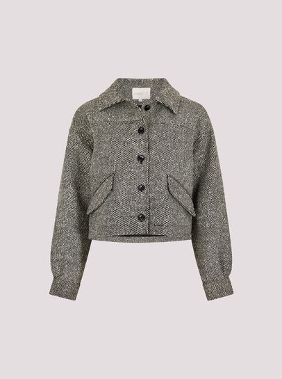 Textured Cropped Shacket
