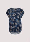 Seashell Turn Up Tee, Navy, large