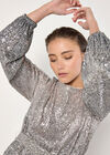 Ombre Sequin Mini Dress, Grey, large