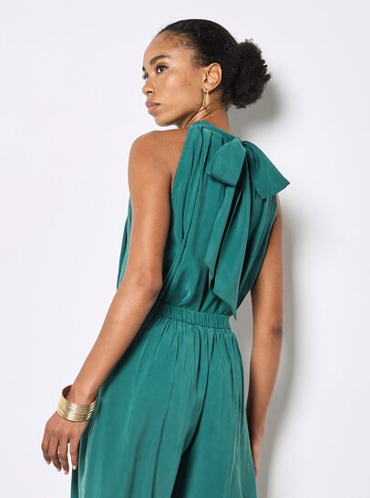 Soft Pleat Wide-Leg Trousers