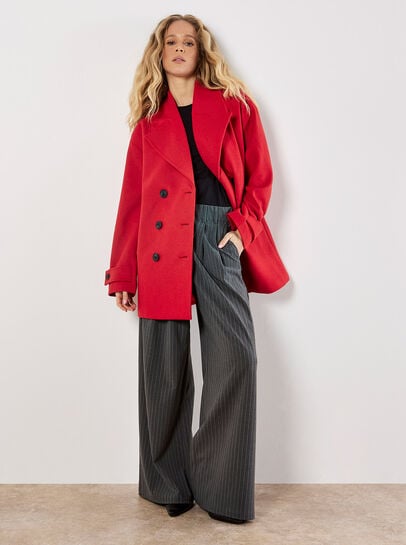 Tailored Double-Breasted Peacoat