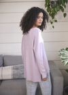 Chevron Slash Neck Jumper, Lilac, large