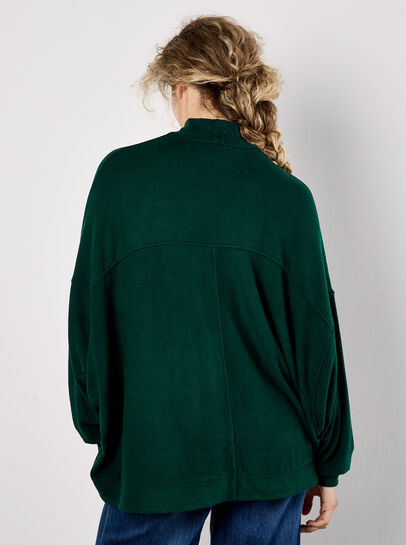 Mock Neck Oversized Soft Knit Top