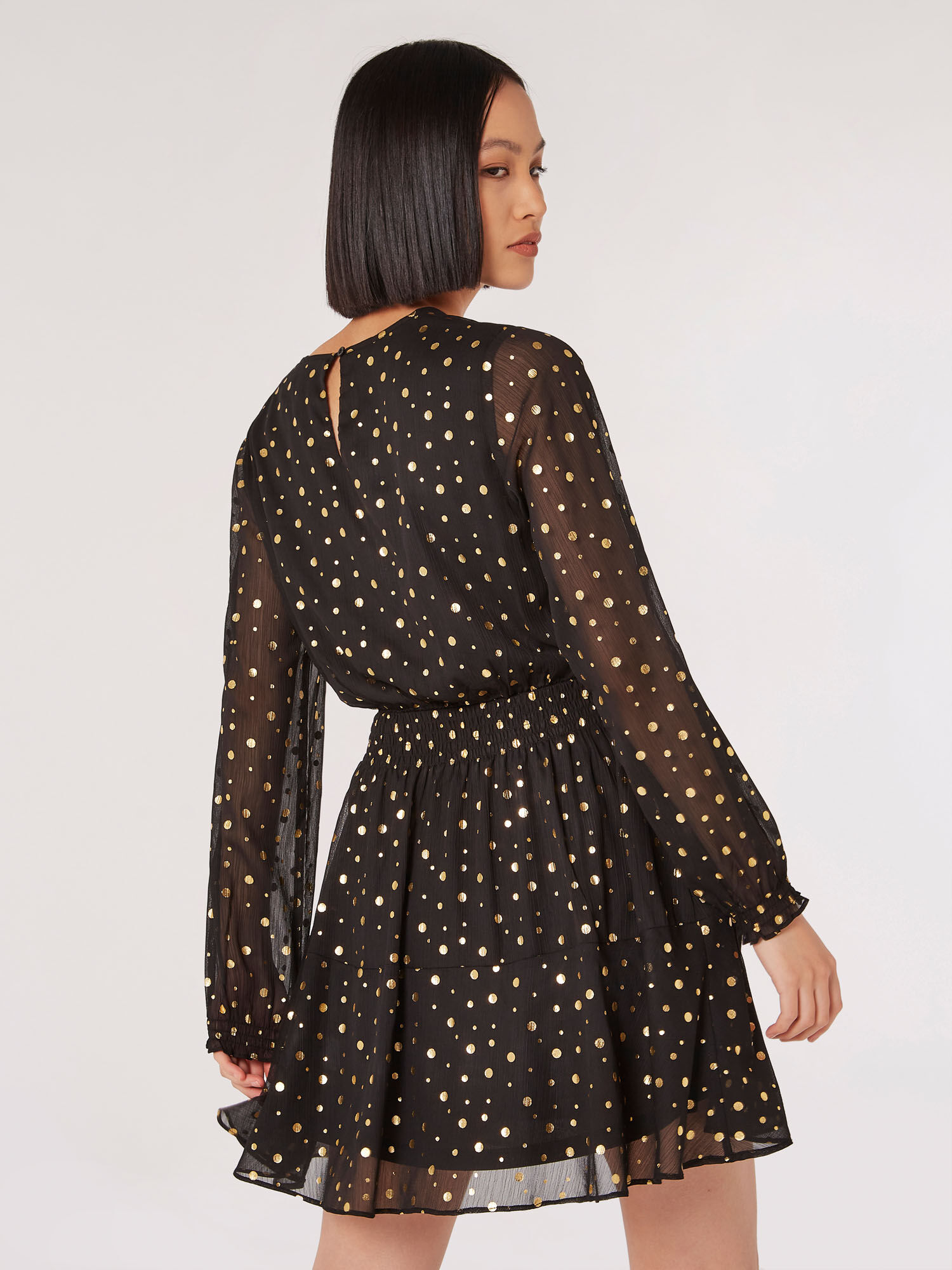 Robe feuille doree top