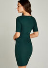 Green Side Ruche Midi Dress, Green, large