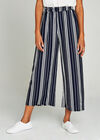 Navy Random Spaced Stripes Culottes, Navy, large