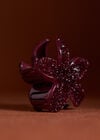 Flower Hair Clasp, Brown, large