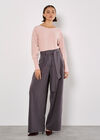 Batwing Sleeve Studded Jumper, Pink, large