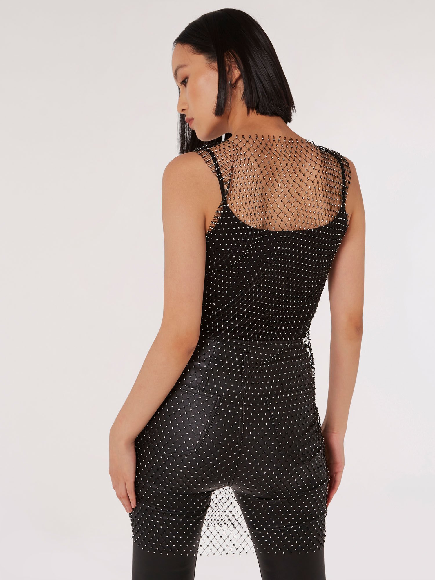 Polka dot cheap mesh mini dress