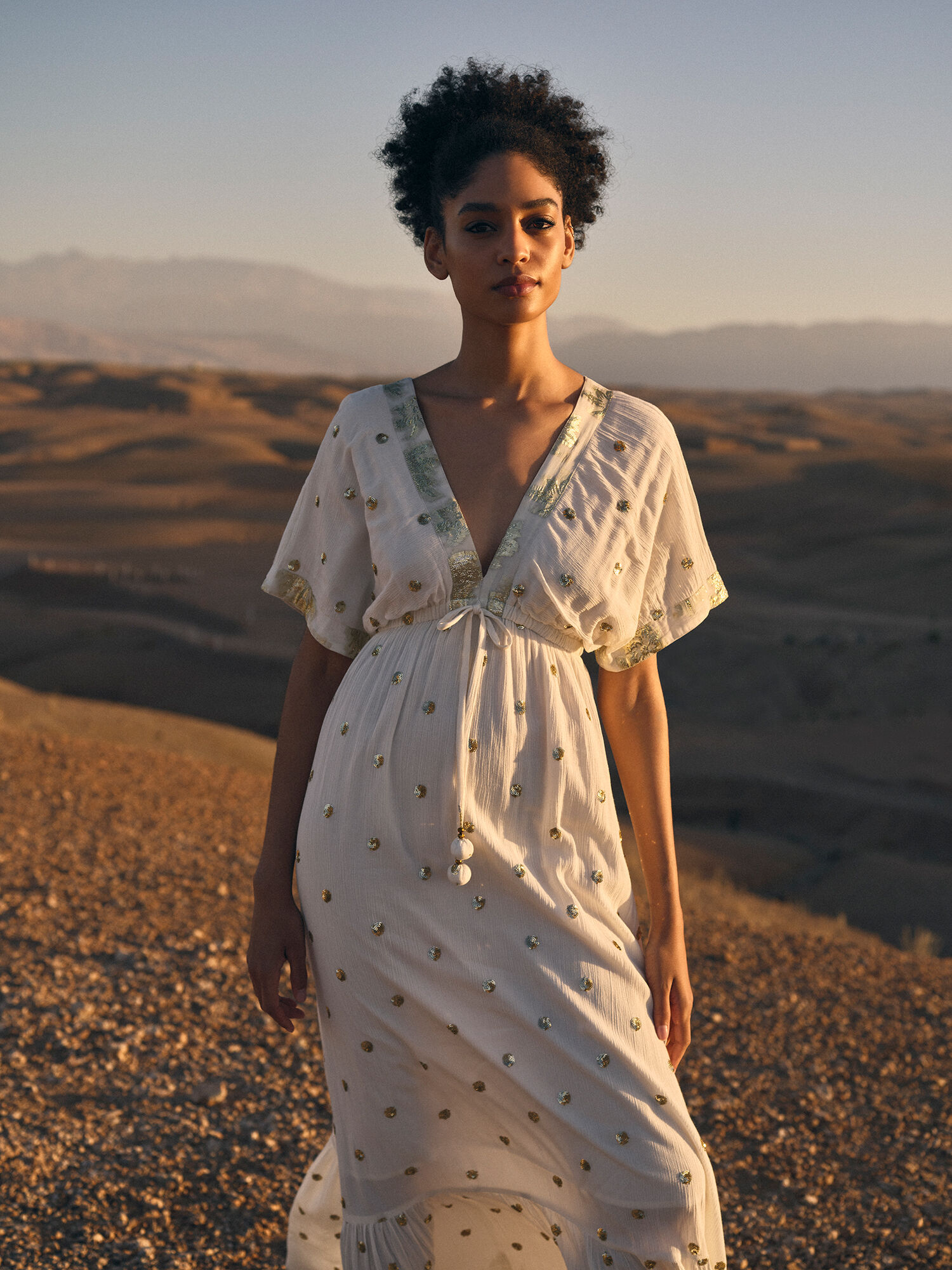 Cream kaftan dress cheap