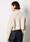Plait Knit Shrug Cardigan, Stone, large