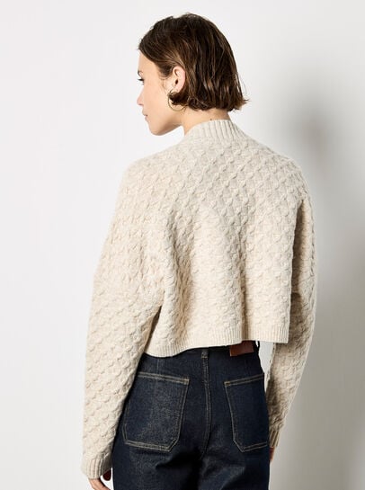 Plait Knit Shrug Cardigan