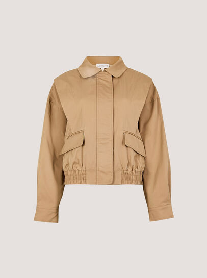 Pleat Detail Bomber Jacket
