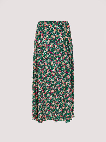 Ditsy Floral Print Midi Skirt