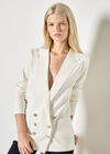 Rib Knitted Blazer, Cream, large