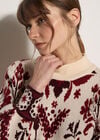 Folk Floral Mini Jumper Dress, Stone, large