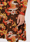 Mushroom Swing Dress, Brown, large
