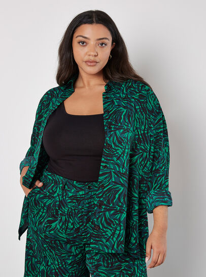 Curve Swirl Print Shirt