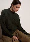 Bobble Cable Knit Jumper, Green, large