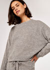Ribbed Sweatshirt, Grey, large