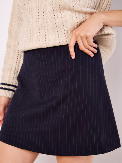 Pinstripe A-Line Skirt