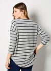 Soft Touch Stripe Top, Grey, large