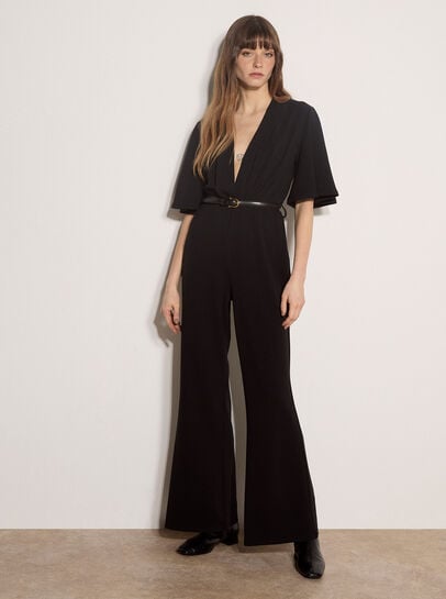Jersey Crepe Straight-Leg Jumpsuit