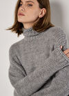 Oversized Chunky Knit Jumper, Grey, large